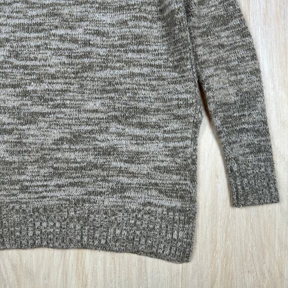 Zara Knit Tunic Chunky Turtleneck Gray Casual Slit Waist Long Sleeve Sweater S - Picture 10 of 13
